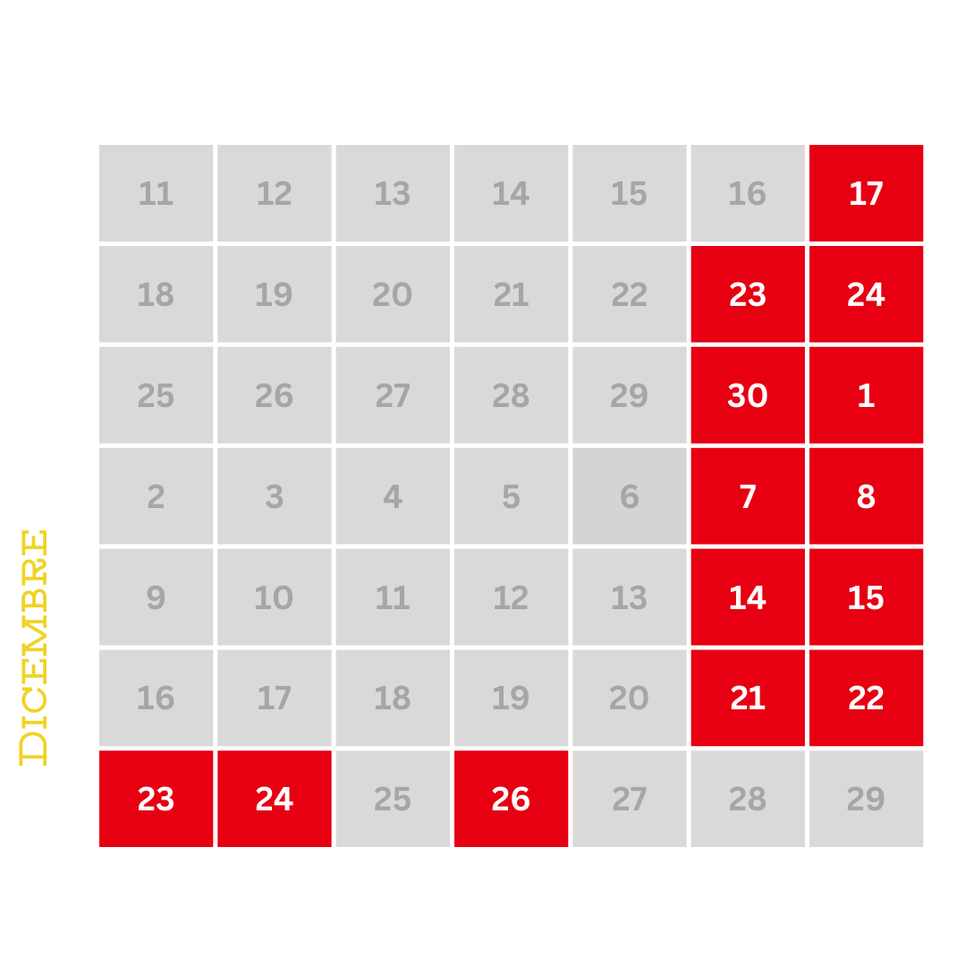 Calendario Parco di Natale 2024